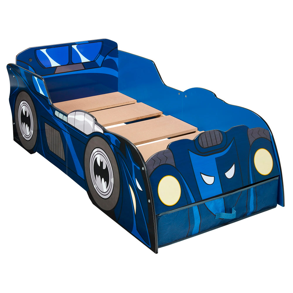 Batman: Batmobil-Bett für Kinder und Kleinkinder mit Beleuchtung inklusive Schublade zur Aufbewahrung Batman: Batmobil-Bett für Kinder und Kleinkinder mit Beleuchtung inklusive Schublade zur Aufbewahrung
